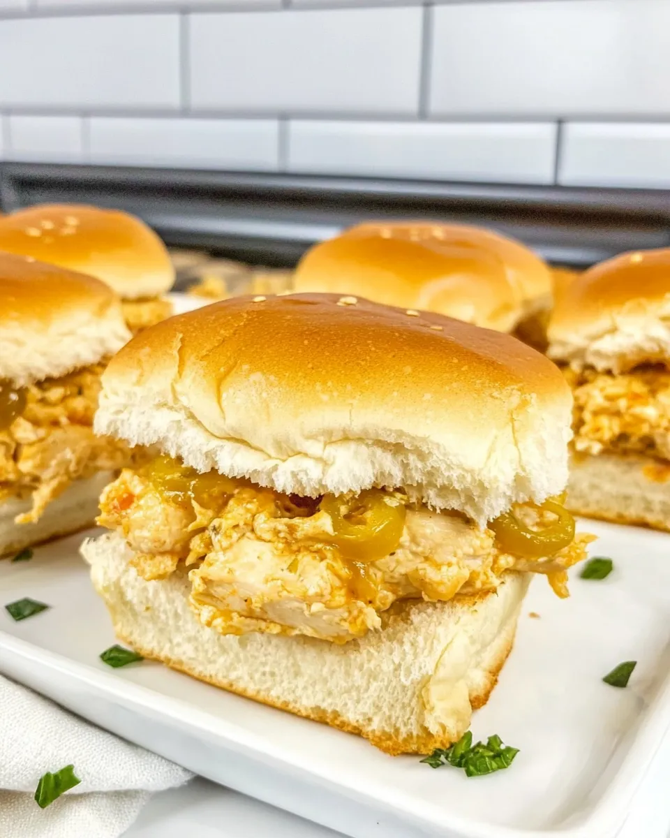 Easy Jalapeno Popper Chicken Sliders recipe photo