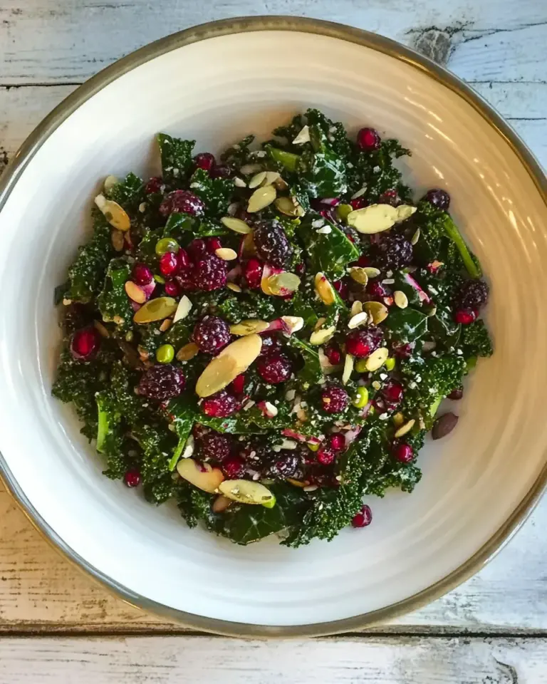 Homemade Kale Berry Salad photo