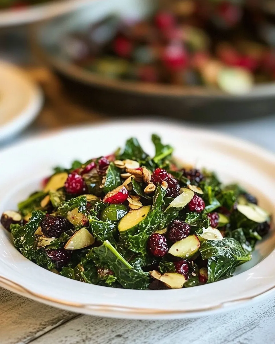 Quick Kale Berry Salad recipe photo
