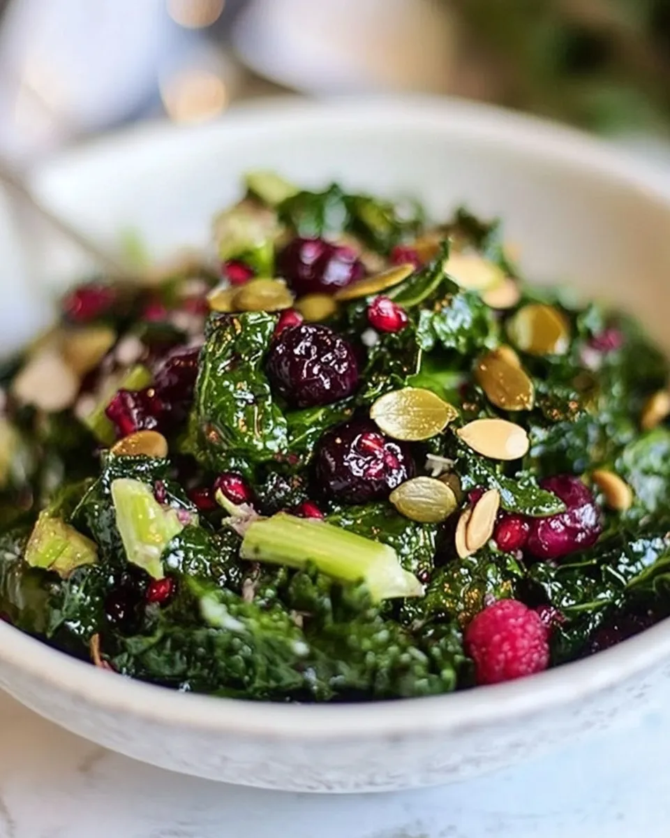 Healthy Kale Berry Salad dish photo