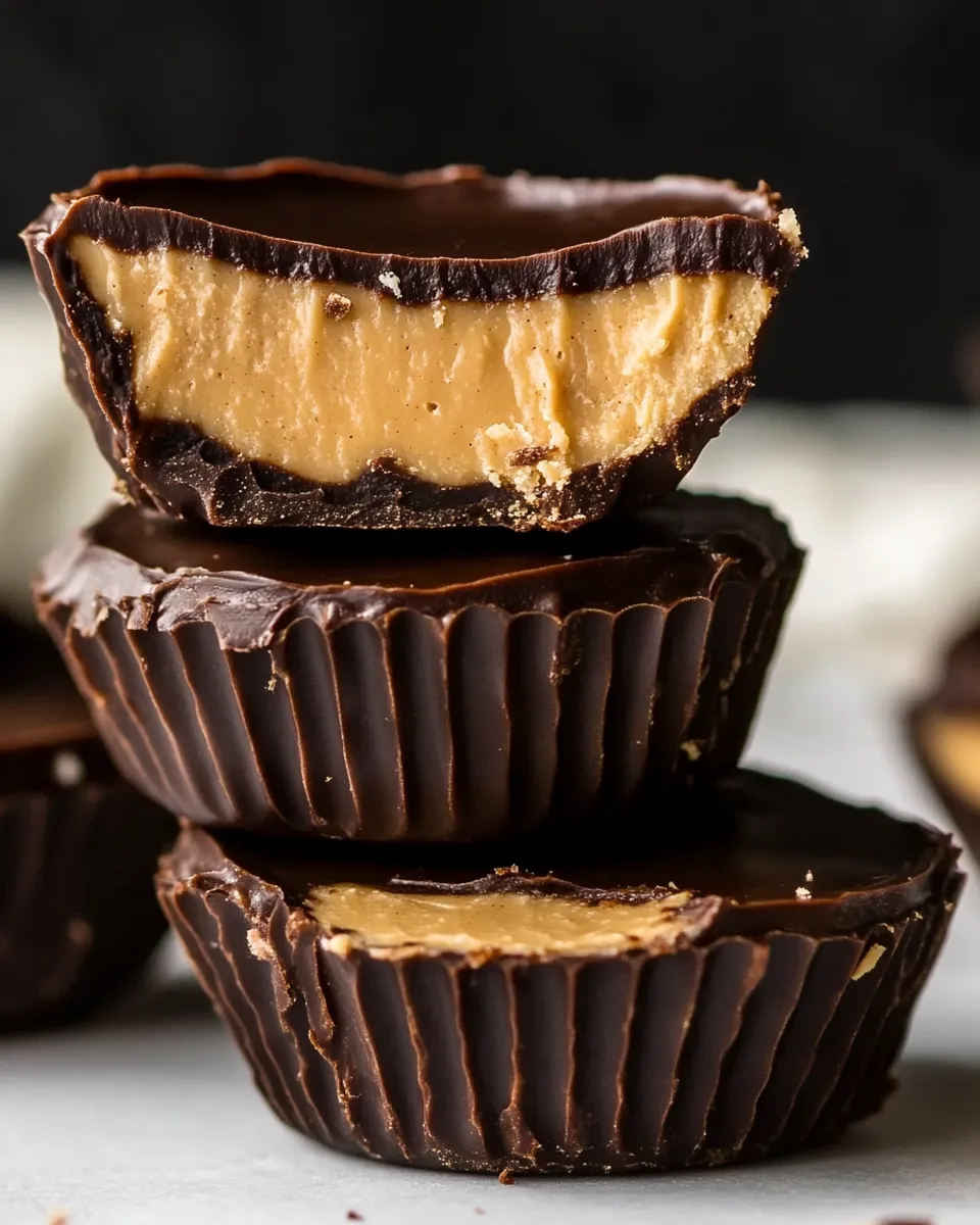 Delicious Keto Peanut Butter Cups (like Reese's) shot