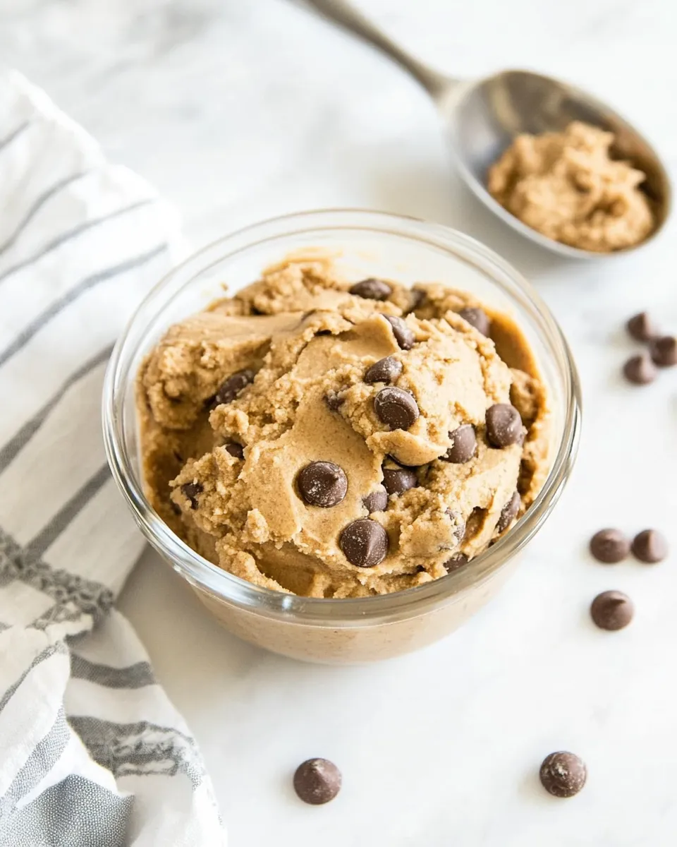 Homemade Keto Peanut Butter Edible Cookie Dough recipe photo