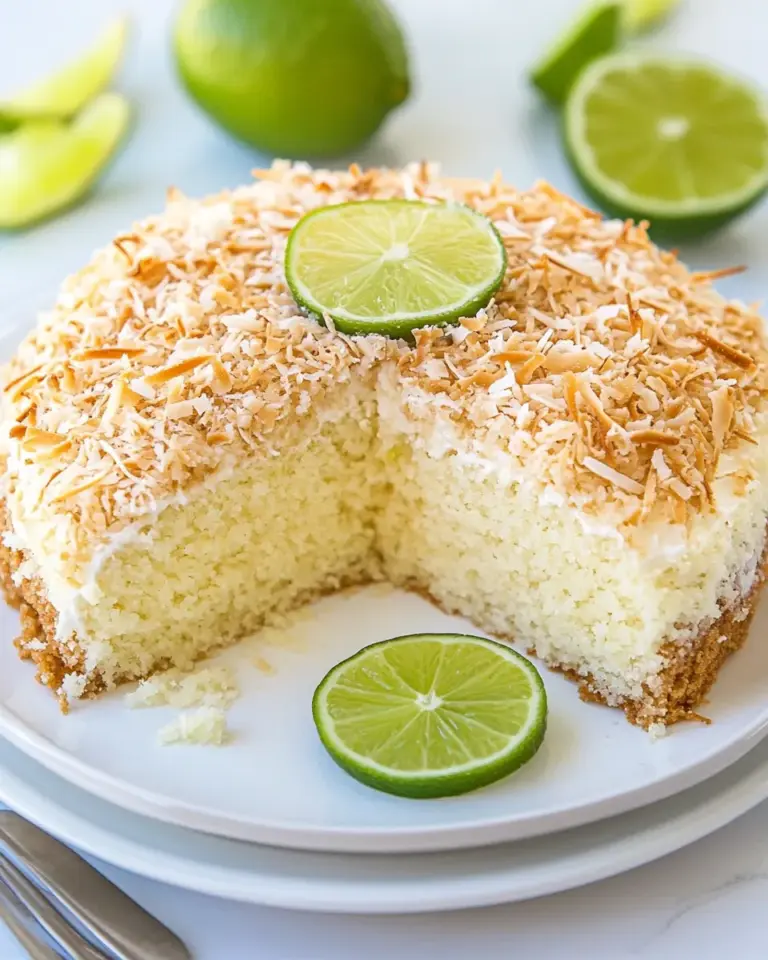 Homemade Key Lime Coconut Cake photo