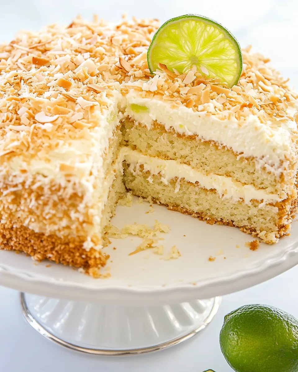 Easy Key Lime Coconut Cake recipe photo
