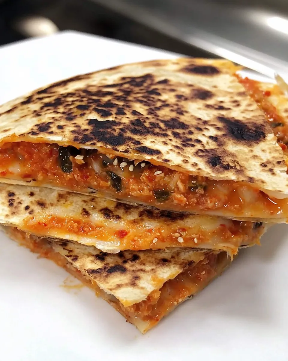 Savory Kimchi Quesadilla dish photo