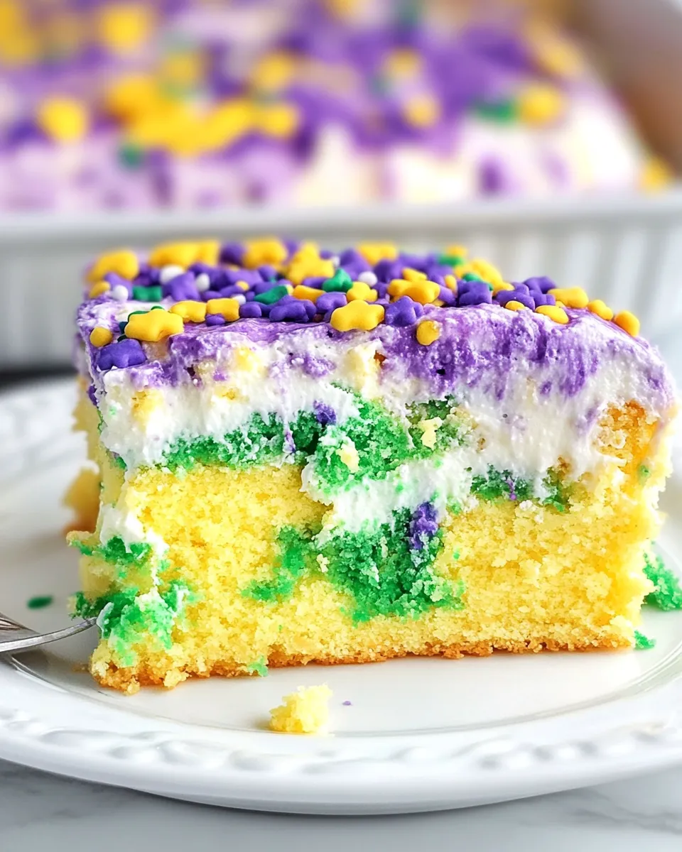 Homemade King Cake Poke Cake Recipe photo