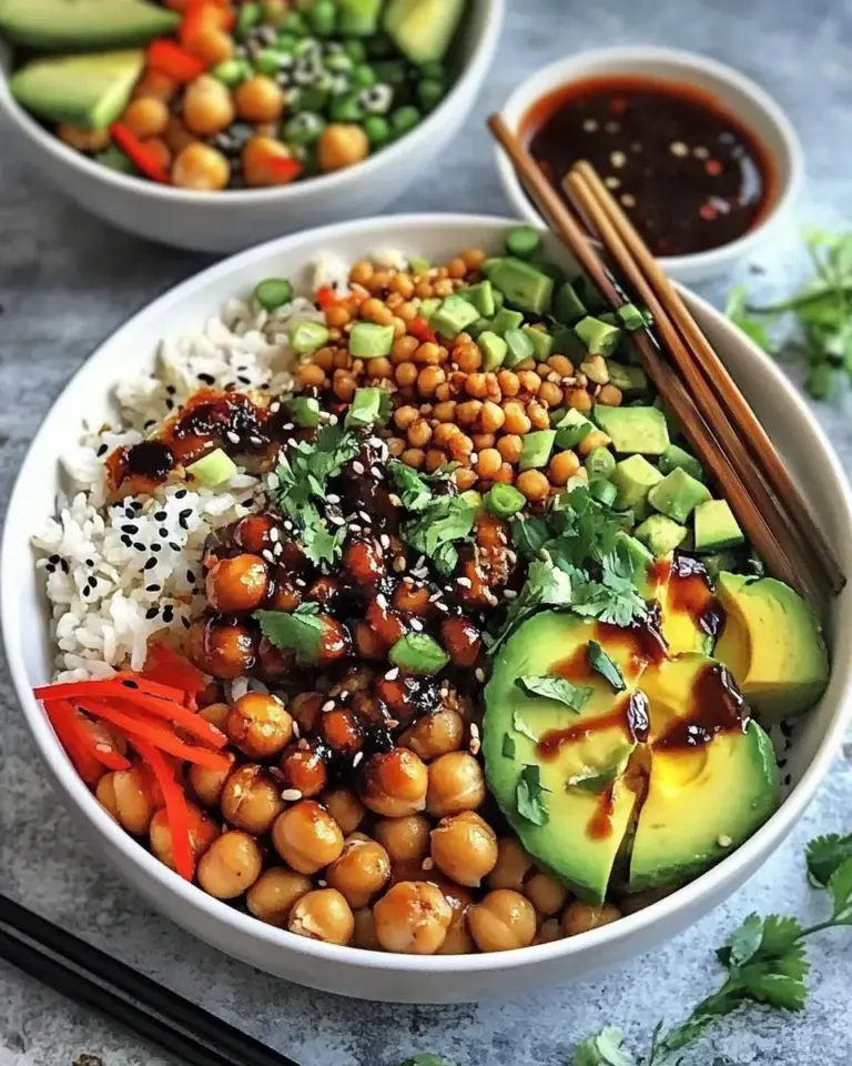 Homemade Korean BBQ Chickpea Bowls photo