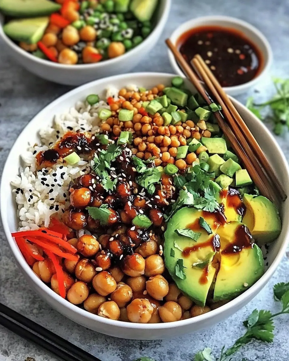 Homemade Korean BBQ Chickpea Bowls photo