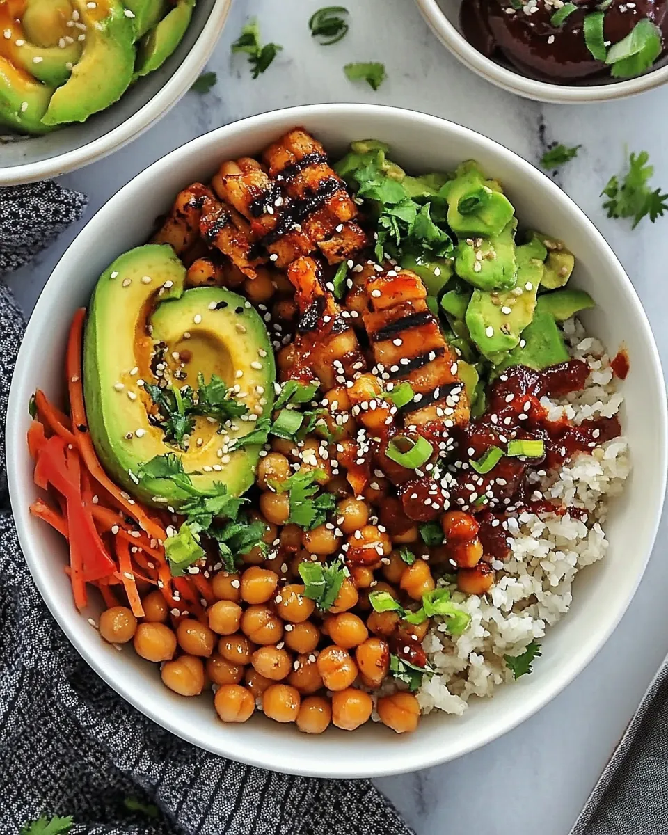 Classic Korean BBQ Chickpea Bowls image