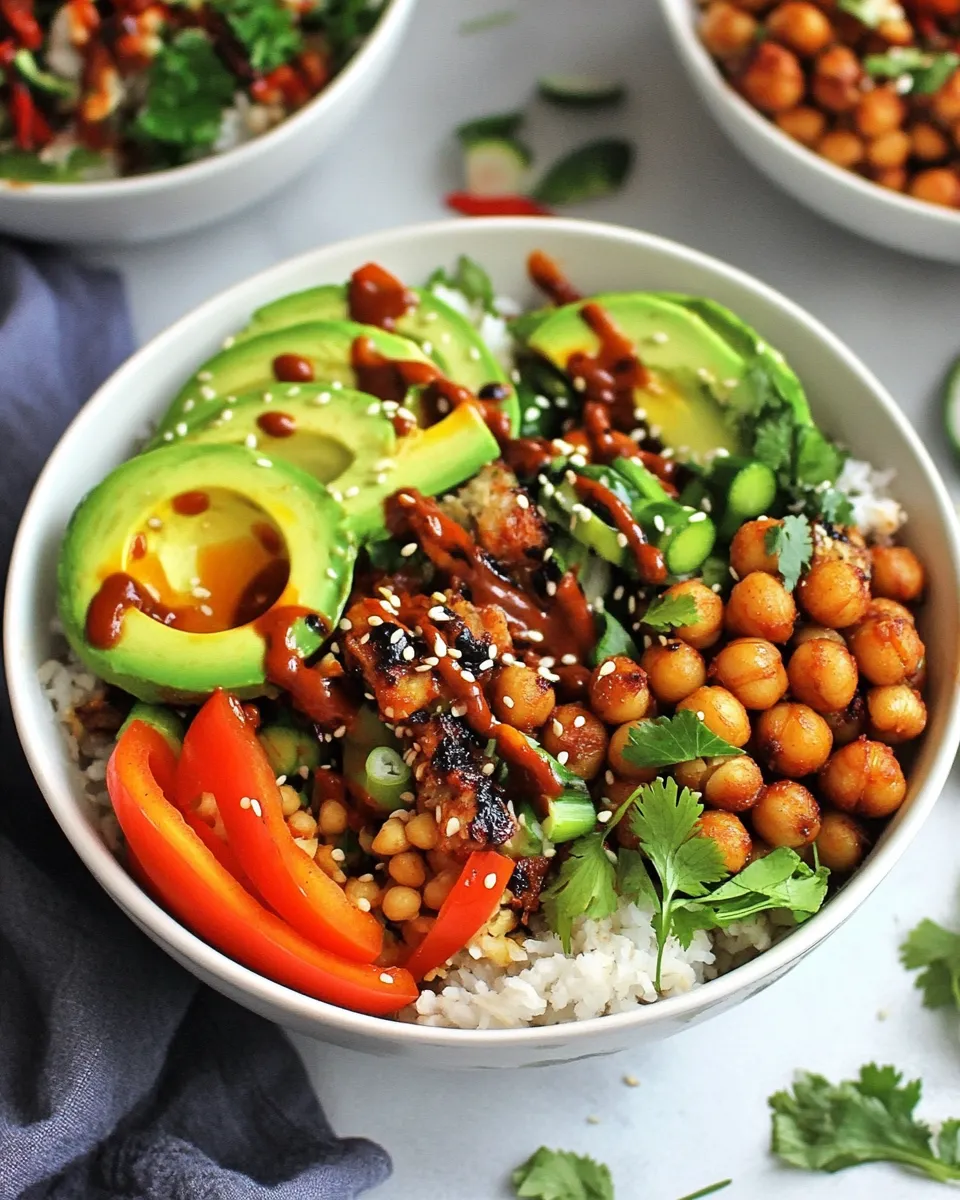 Easy Korean BBQ Chickpea Bowls recipe photo