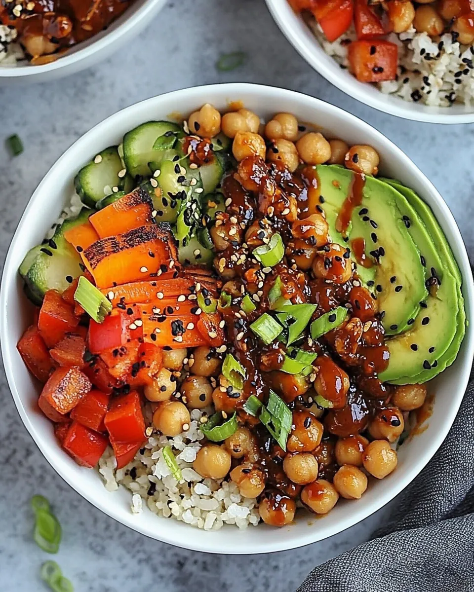 Delicious Korean BBQ Chickpea Bowls shot