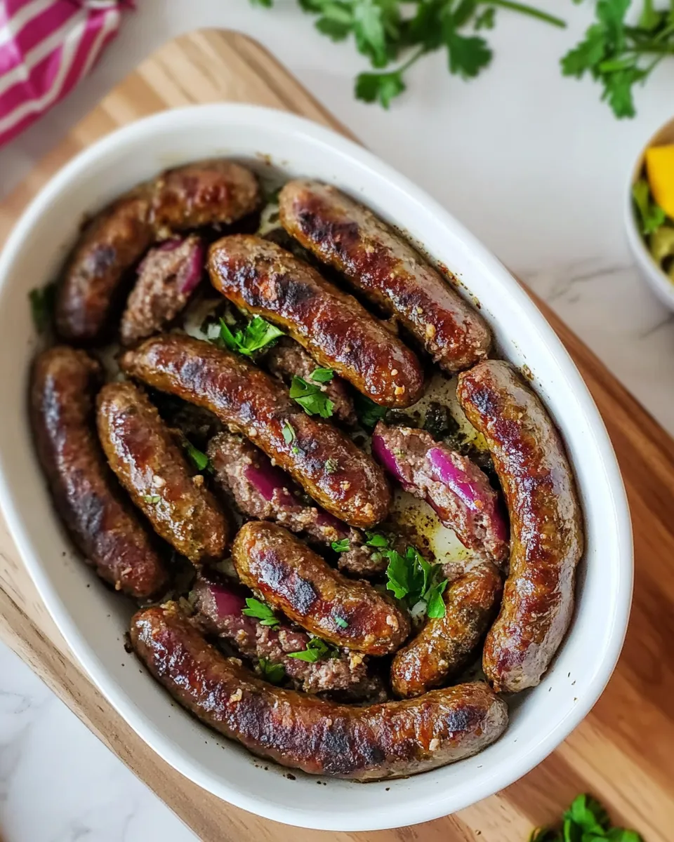 Savory Lamb Sausage dish photo