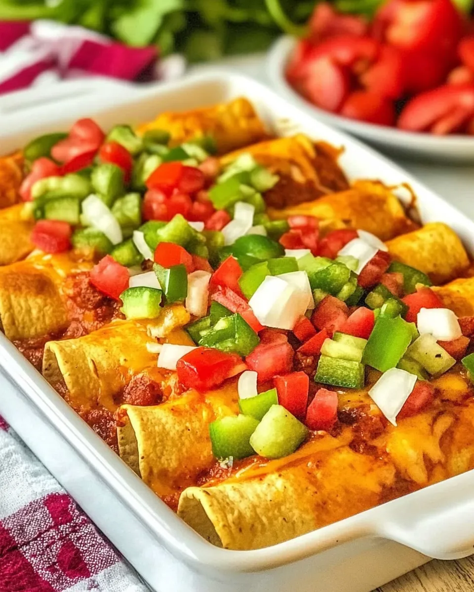 Delicious Lazy Enchiladas Taquito Enchiladas image