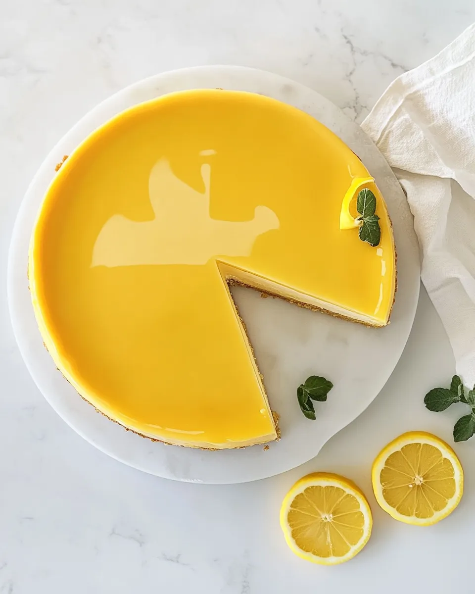 Easy Lemon Cheesecake Recipe shot