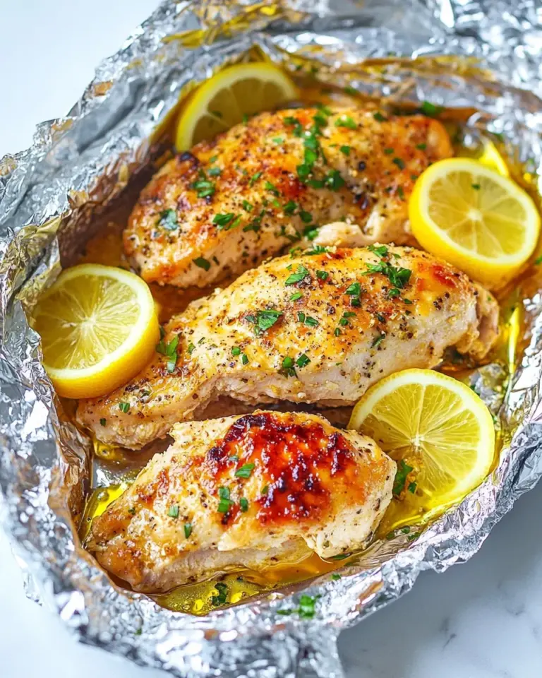 Homemade Lemon Chicken Foil Packets photo