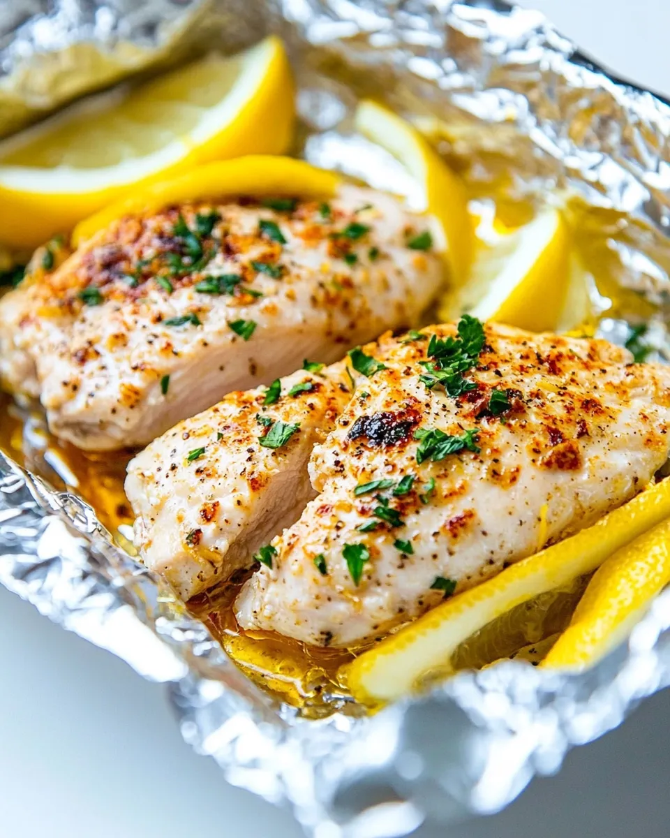 Easy Lemon Chicken Foil Packets recipe photo