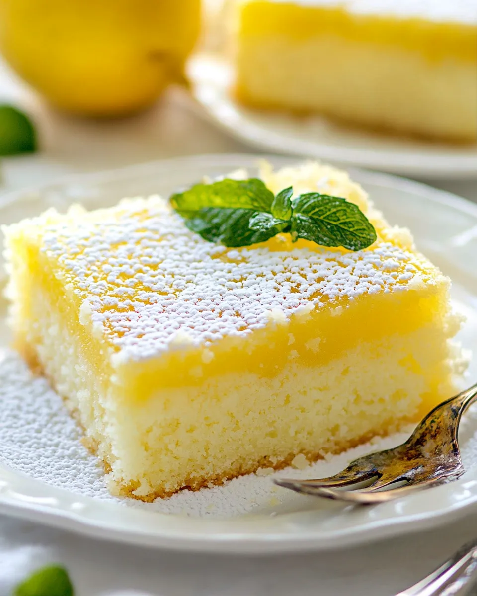 Homemade Lemon Magic Cake photo