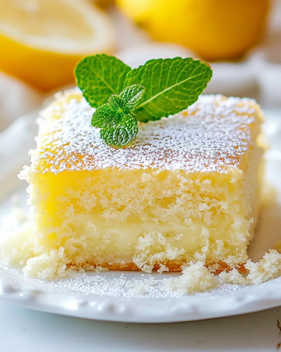 Delicious Lemon Magic Cake shot