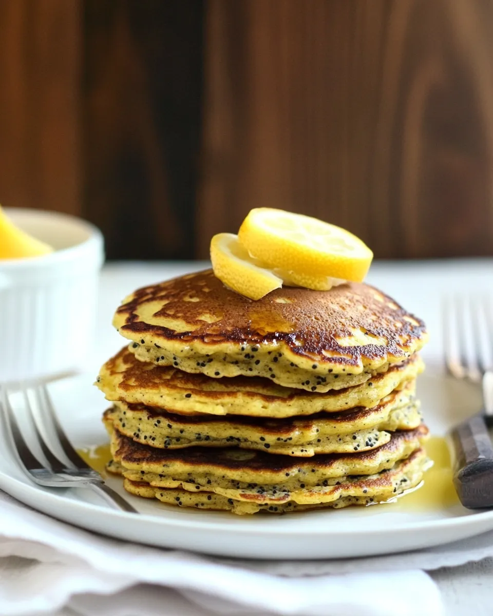 Delicious Lemon Poppy Seed Coconut Flour Pancakes image
