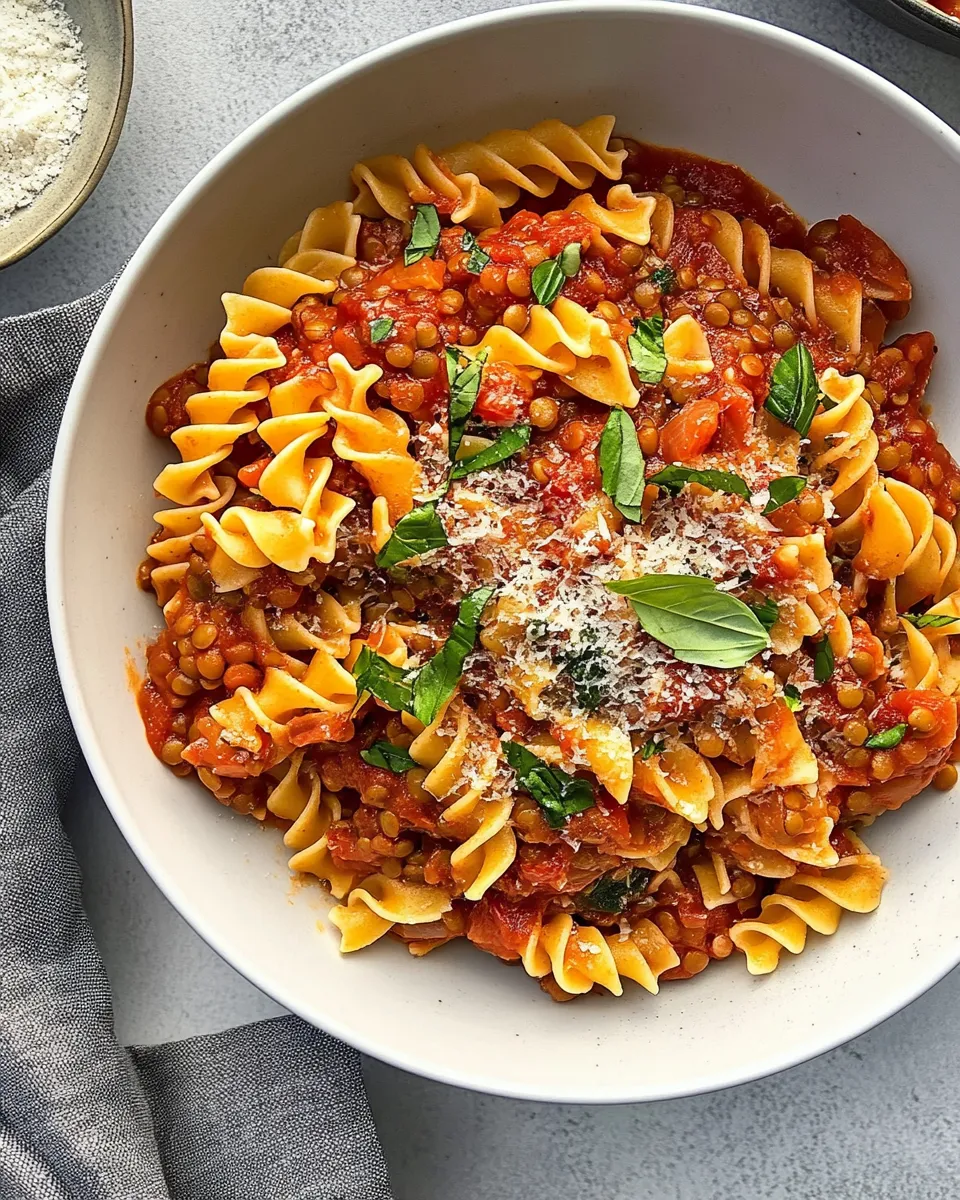 Easy Lentil Pasta recipe photo