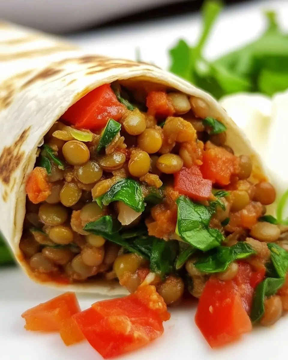 Quick Lentil Spinach Burritos (Easy, Vegan!) picture