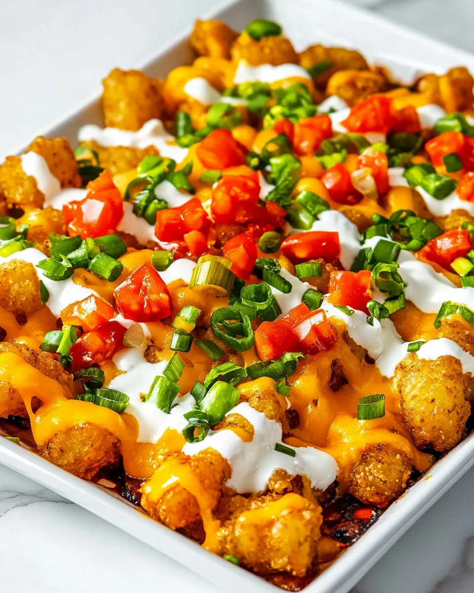 Easy Loaded Tater Tots (Totchos) recipe photo