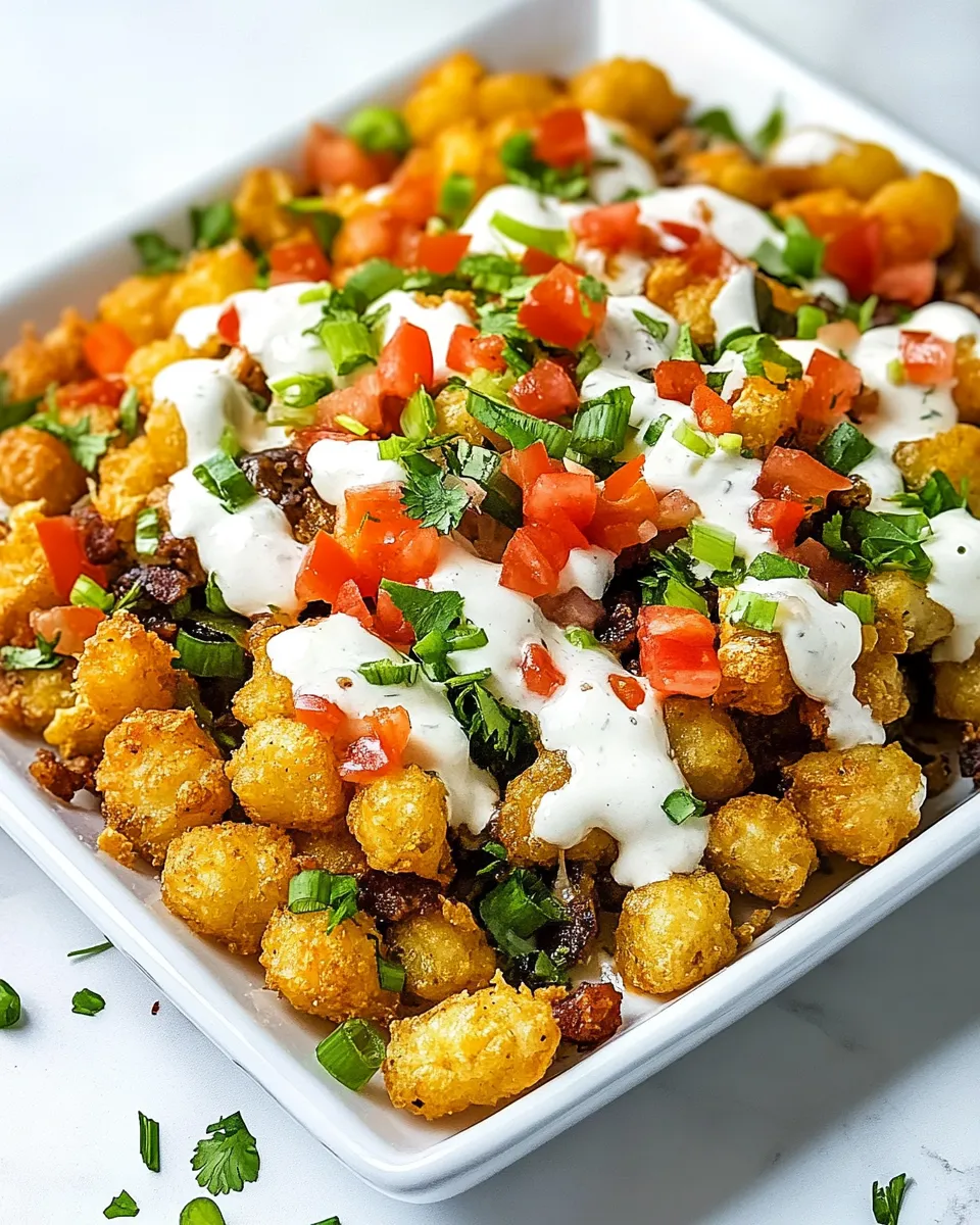 Delicious Loaded Tater Tots (Totchos) shot