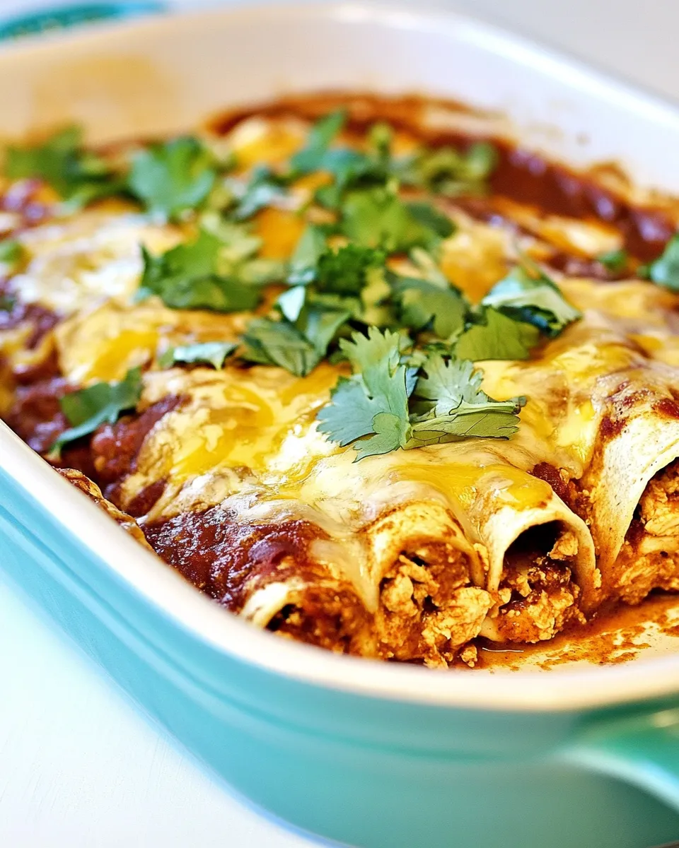 Homemade Low Carb Enchiladas Cheesy Chicken Filling photo