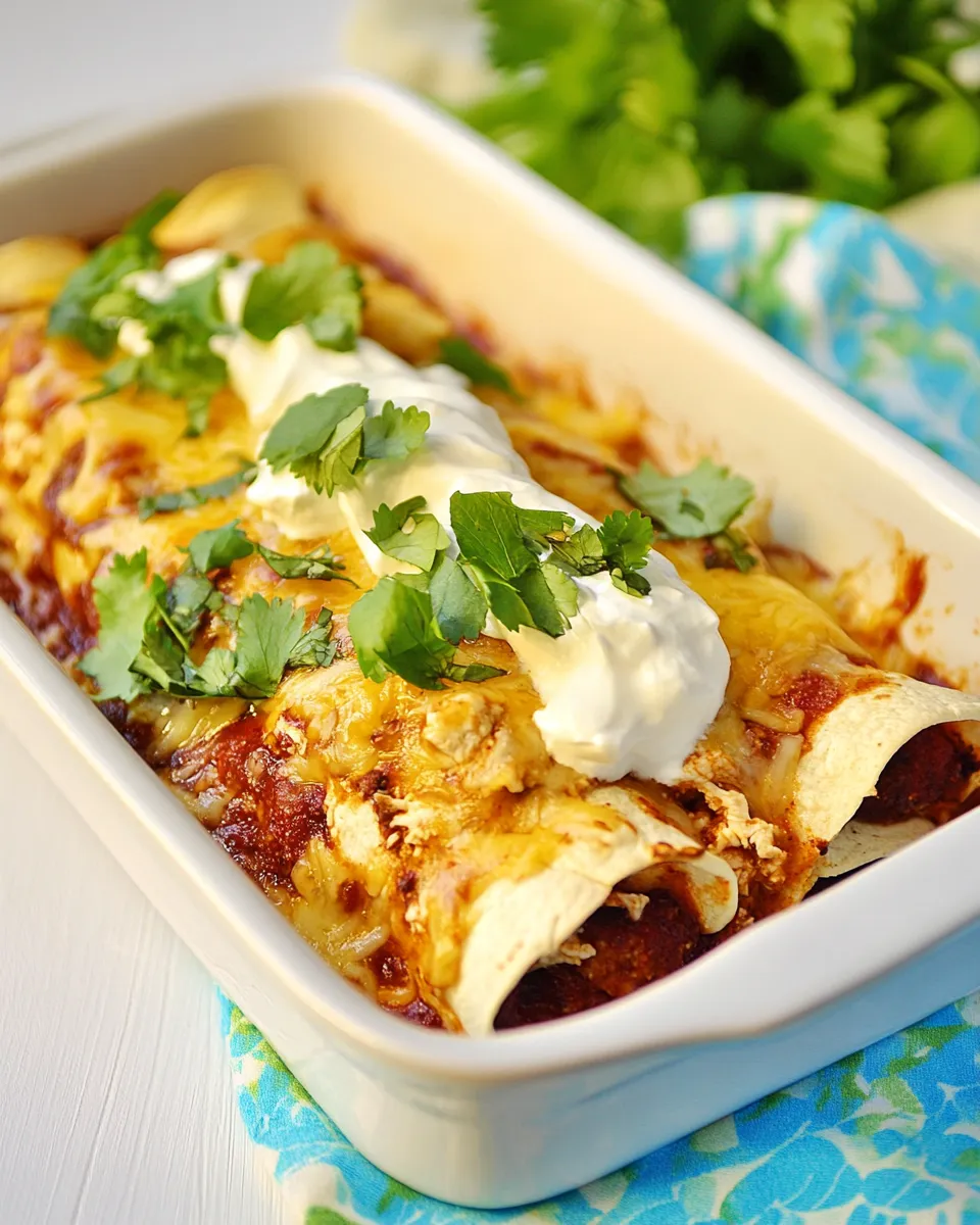 Classic Low Carb Enchiladas Cheesy Chicken Filling image