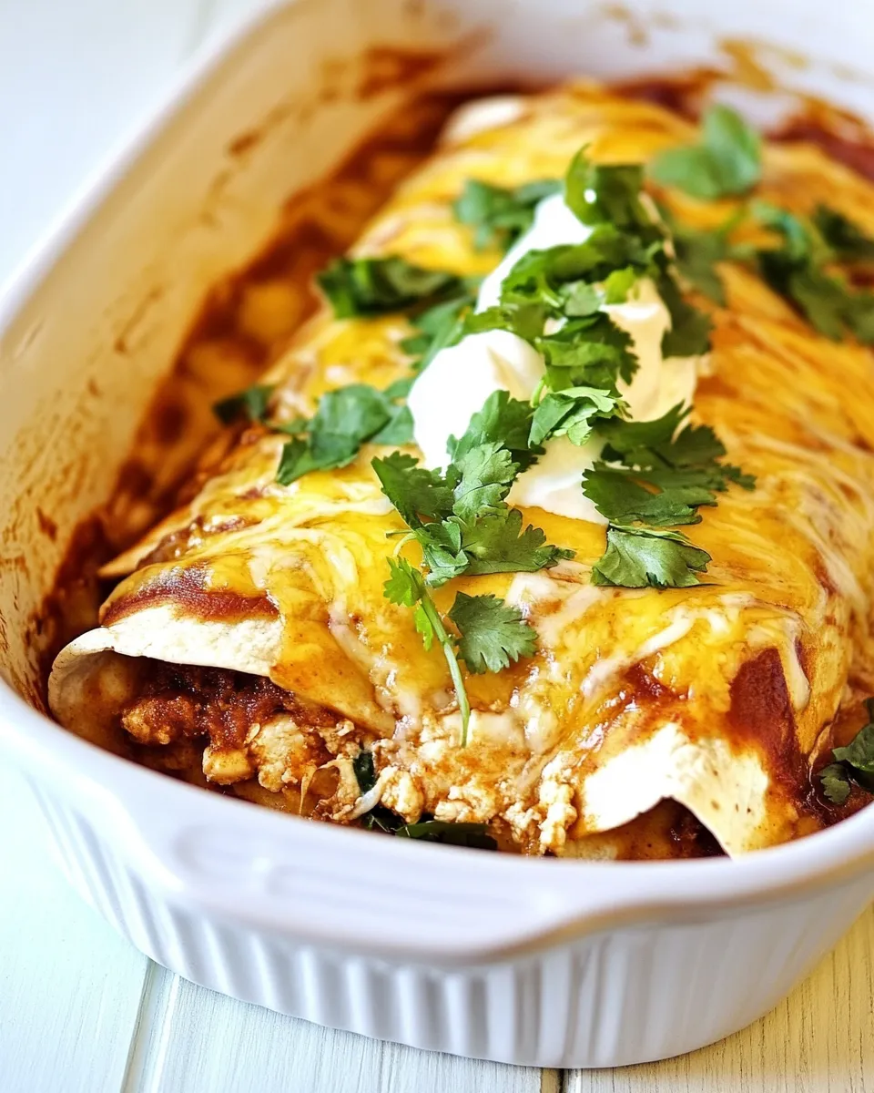 Delicious Low Carb Enchiladas Cheesy Chicken Filling shot