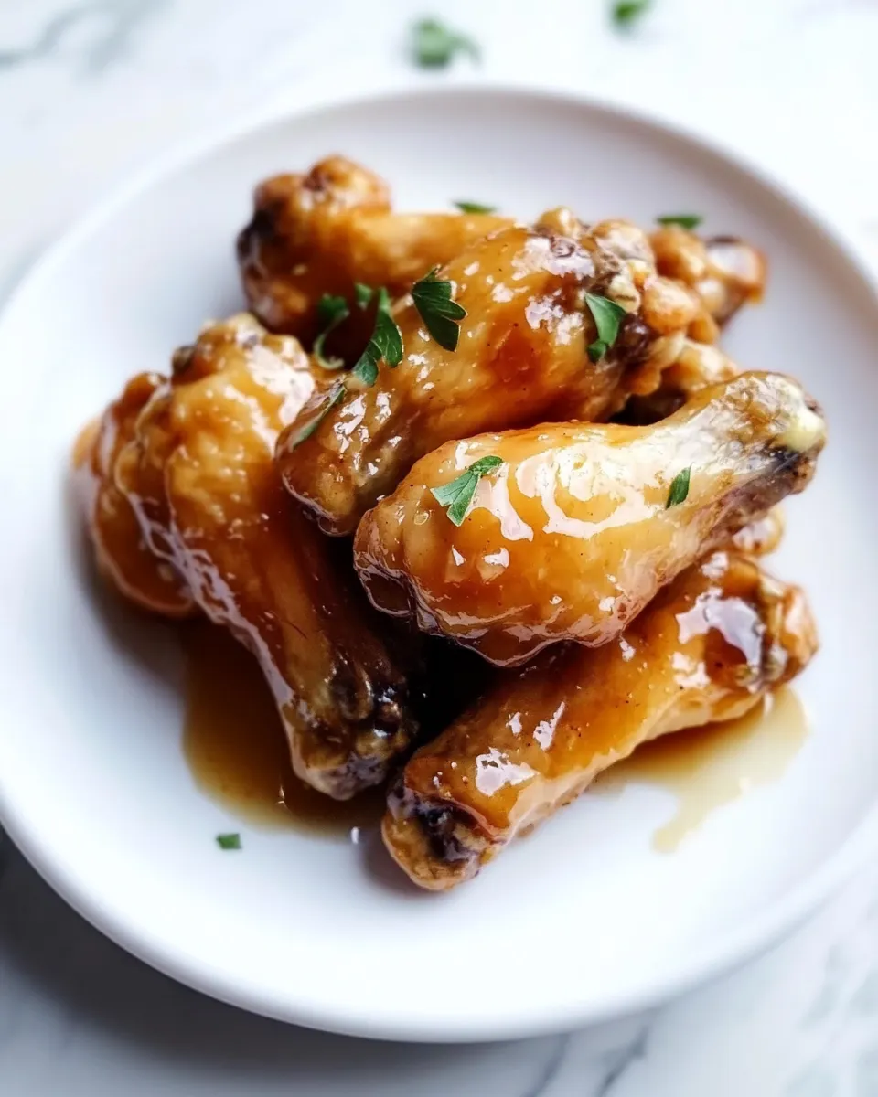 Savory Maple Glazed Chicken Wings Recipe image