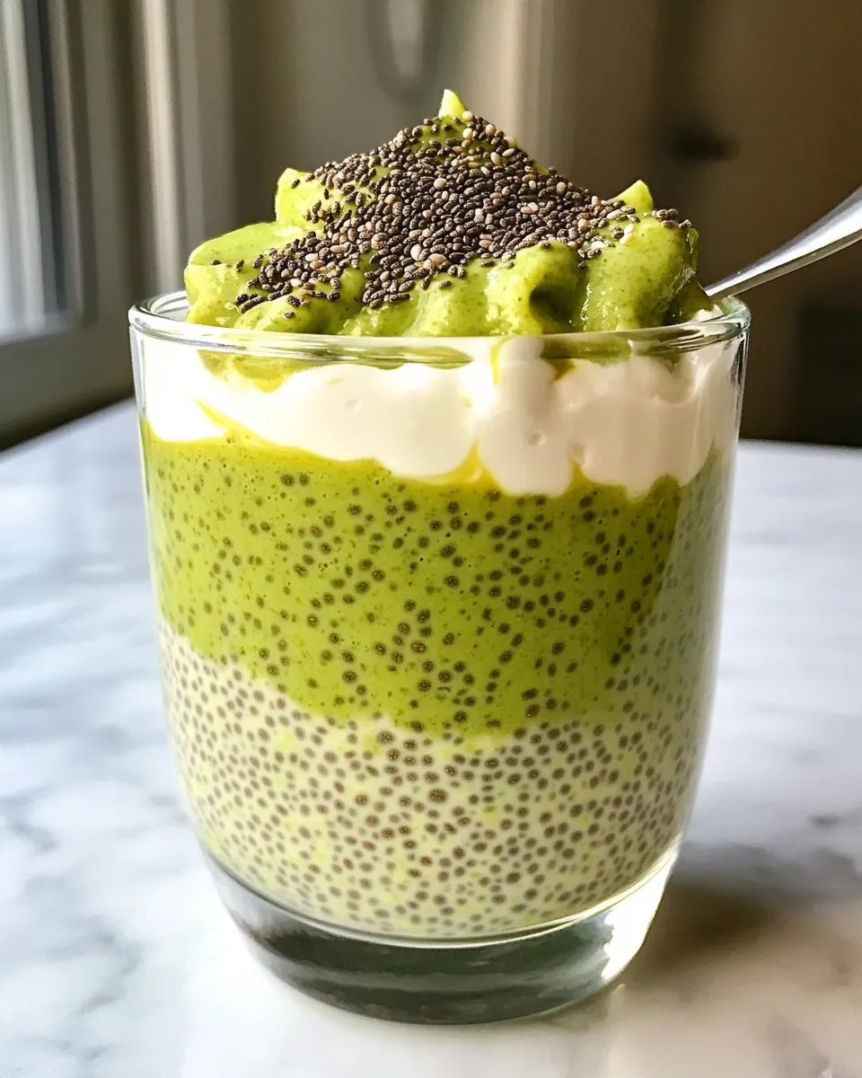 Delicious Matcha Chia Pudding image