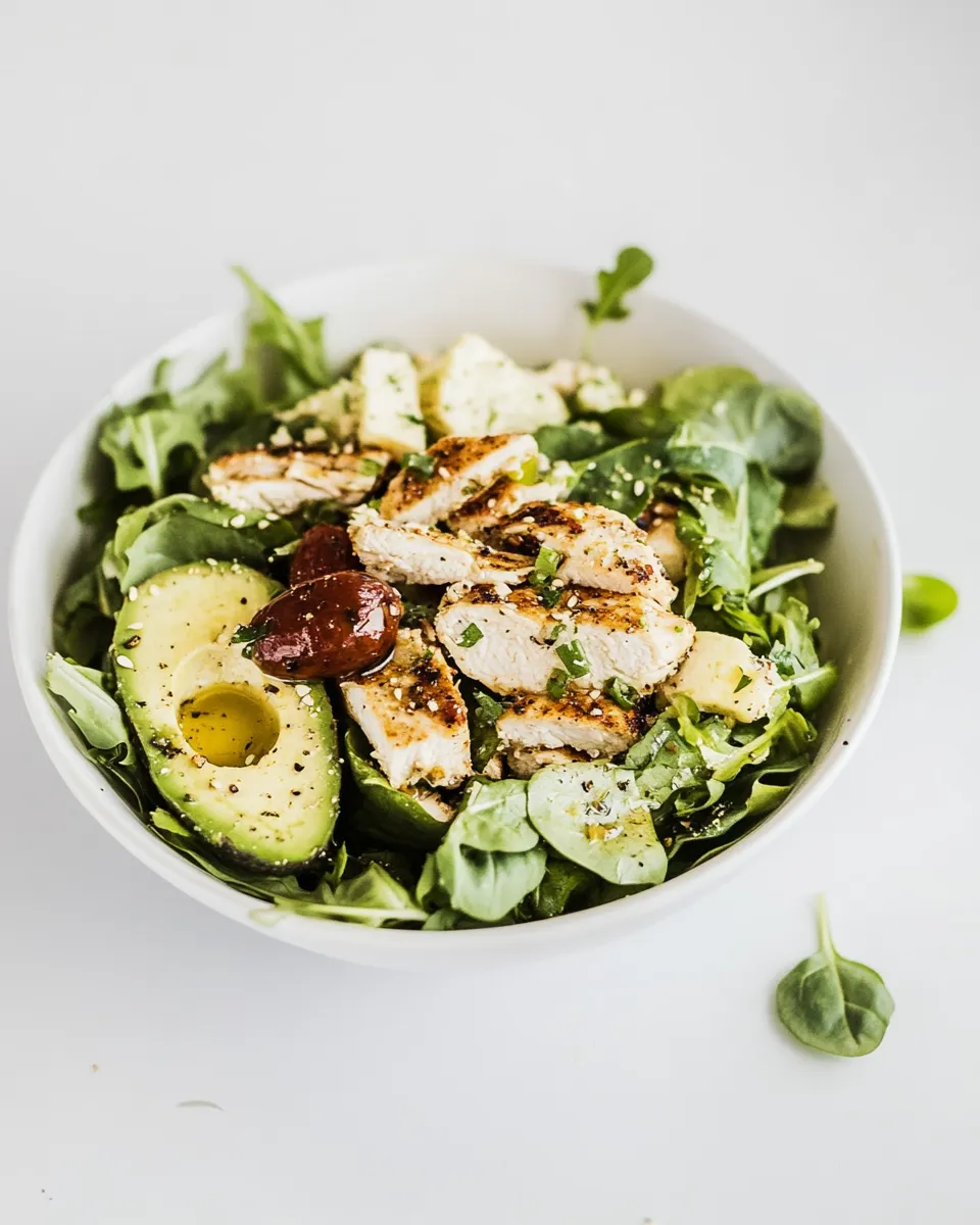 Amazing Mediterranean Avocado Chicken Salad. recipe image