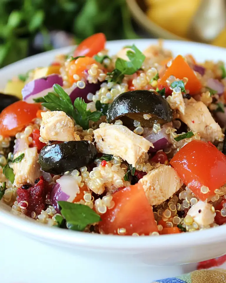 Homemade Mediterranean Chicken Quinoa Salad photo