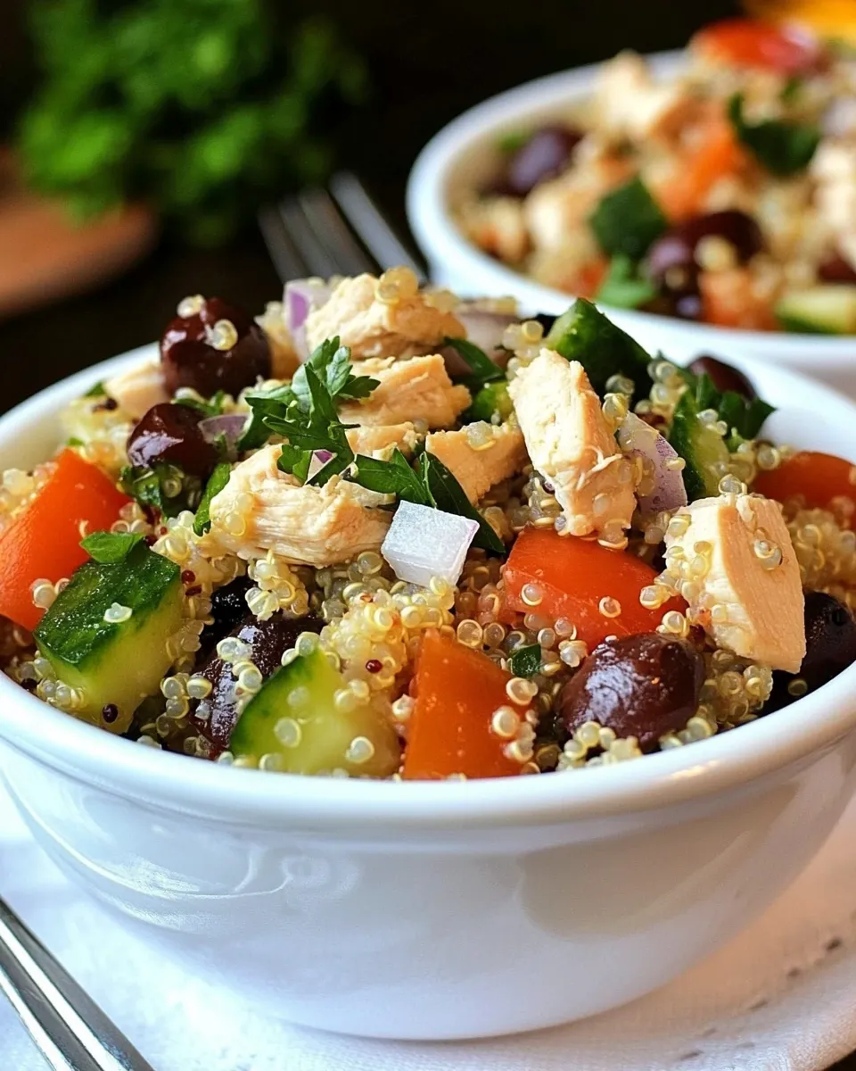 Easy Mediterranean Chicken Quinoa Salad recipe photo
