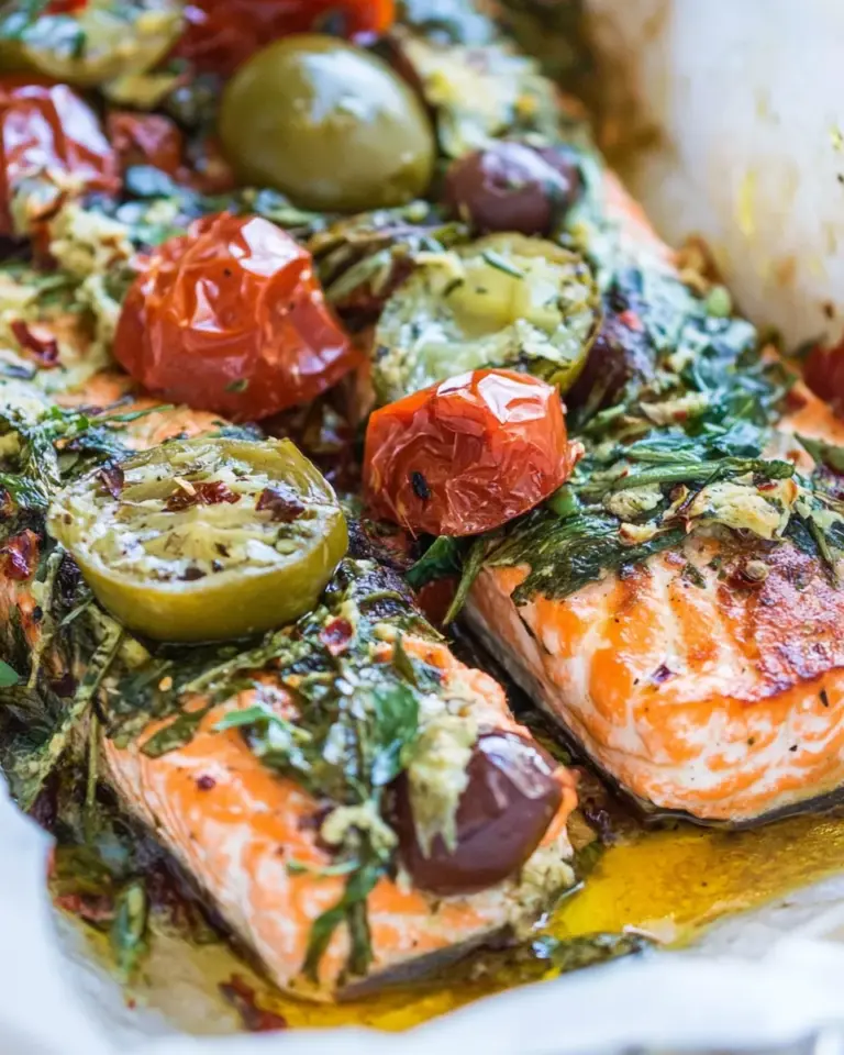 Homemade Mediterranean Salmon in Parchment Paper photo