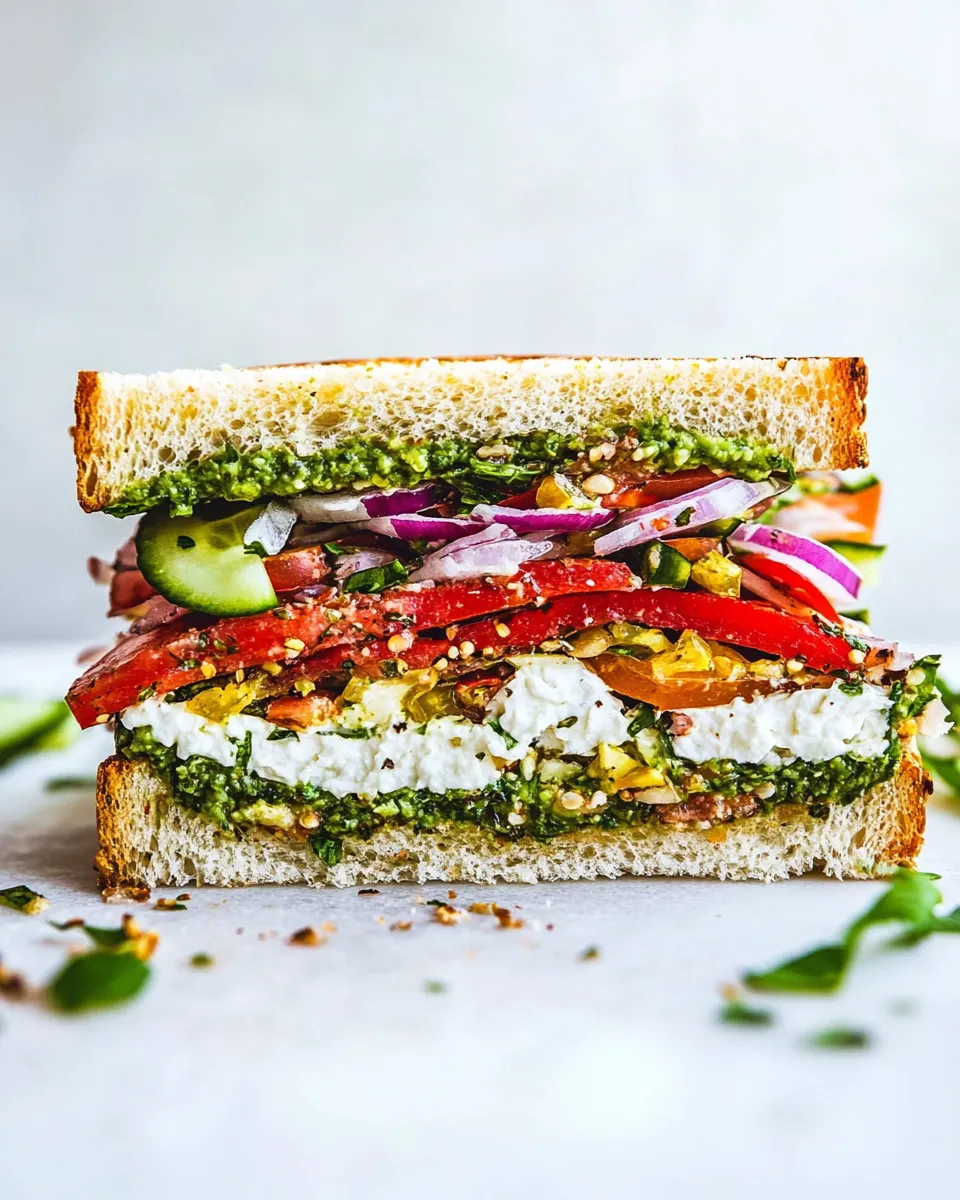 Delicious Mediterranean Sandwich shot