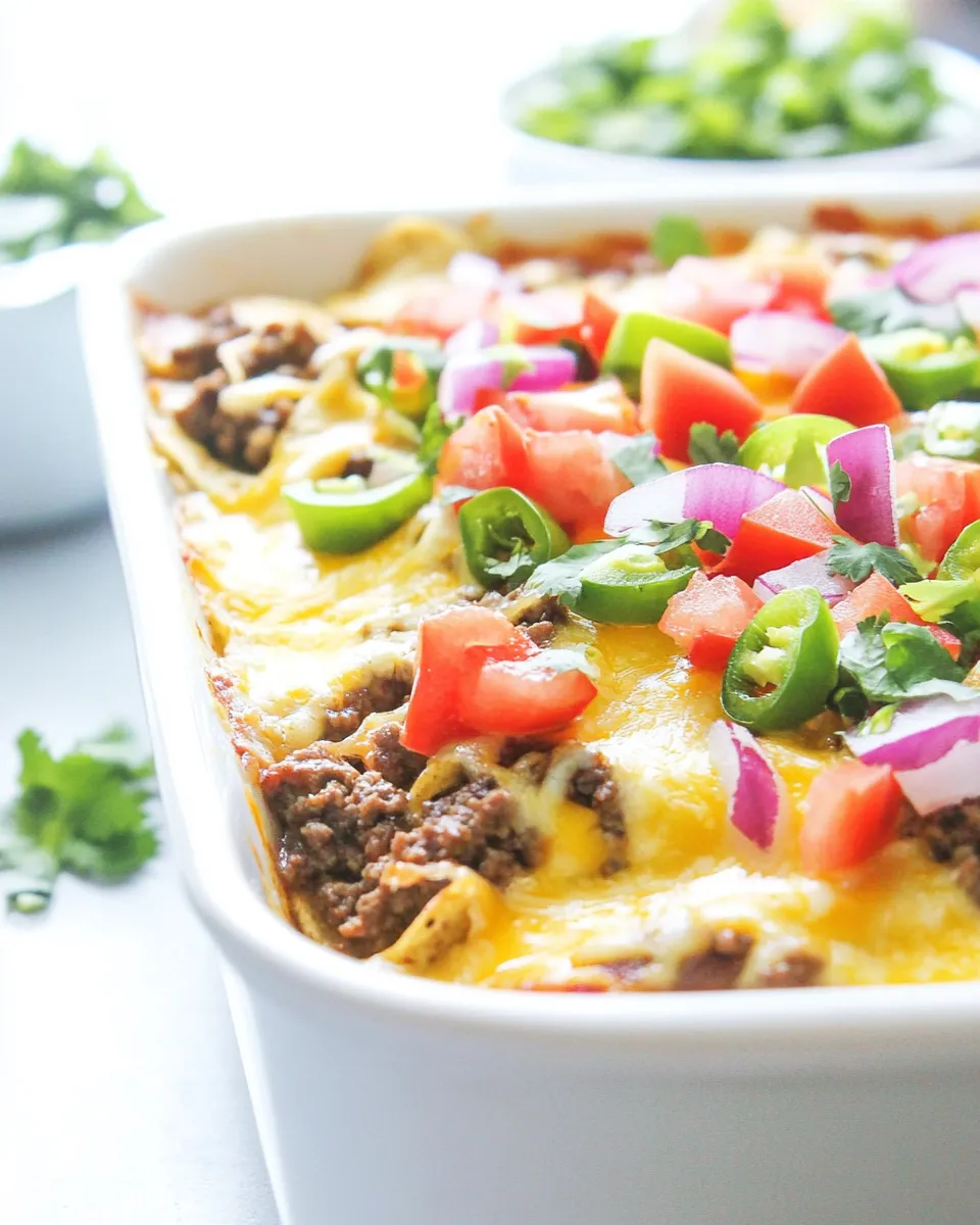 Easy Mexican Beefy Nacho Casserole recipe photo