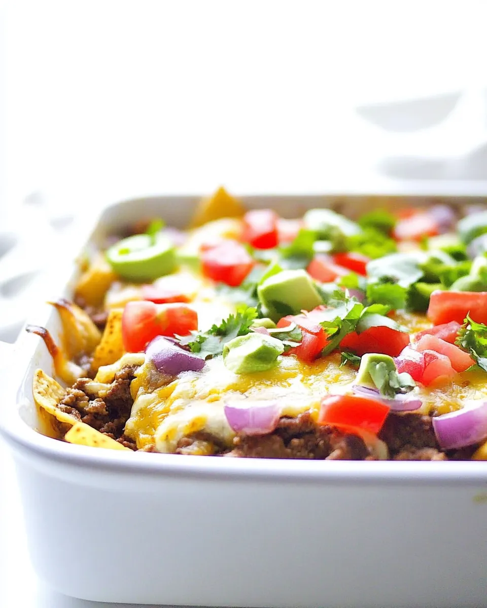 Delicious Mexican Beefy Nacho Casserole shot