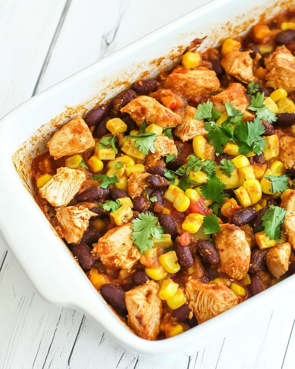 Easy Mexican Chicken Casserole Recipe shot