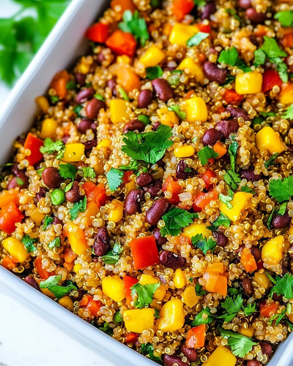 Delicious Mexican Rice, Beans, and Quinoa Medley shot