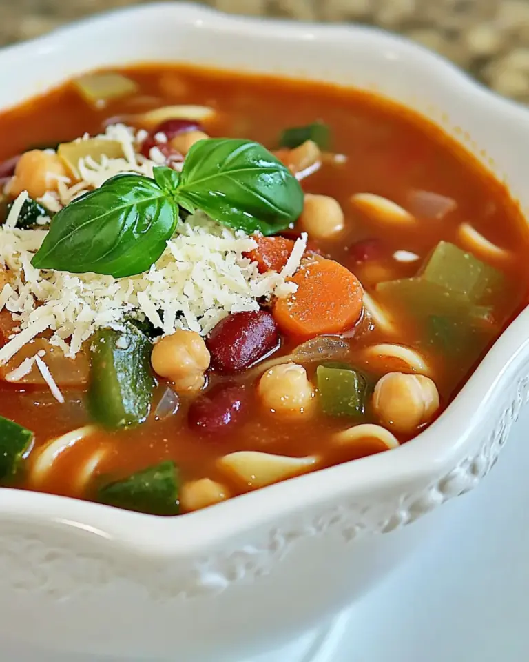 Homemade Minestrone Soup with Chickpea Pasta photo