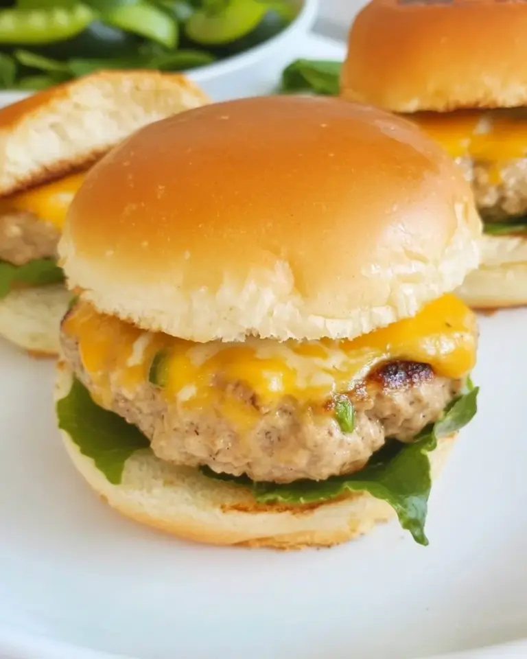 Homemade Mini Turkey Burger Sliders With Cheese Recipe photo