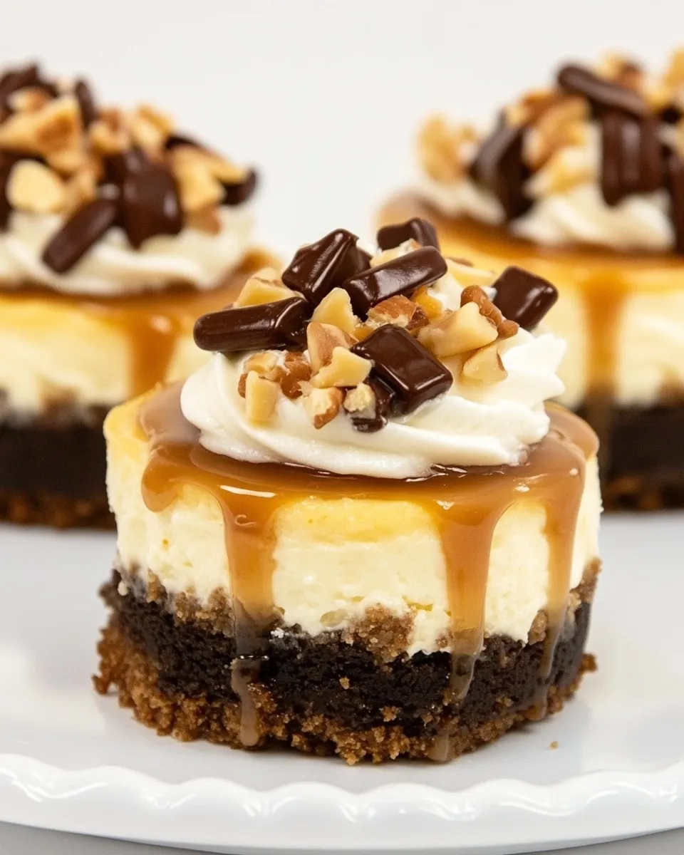 Homemade Mini Turtle Cheesecakes photo