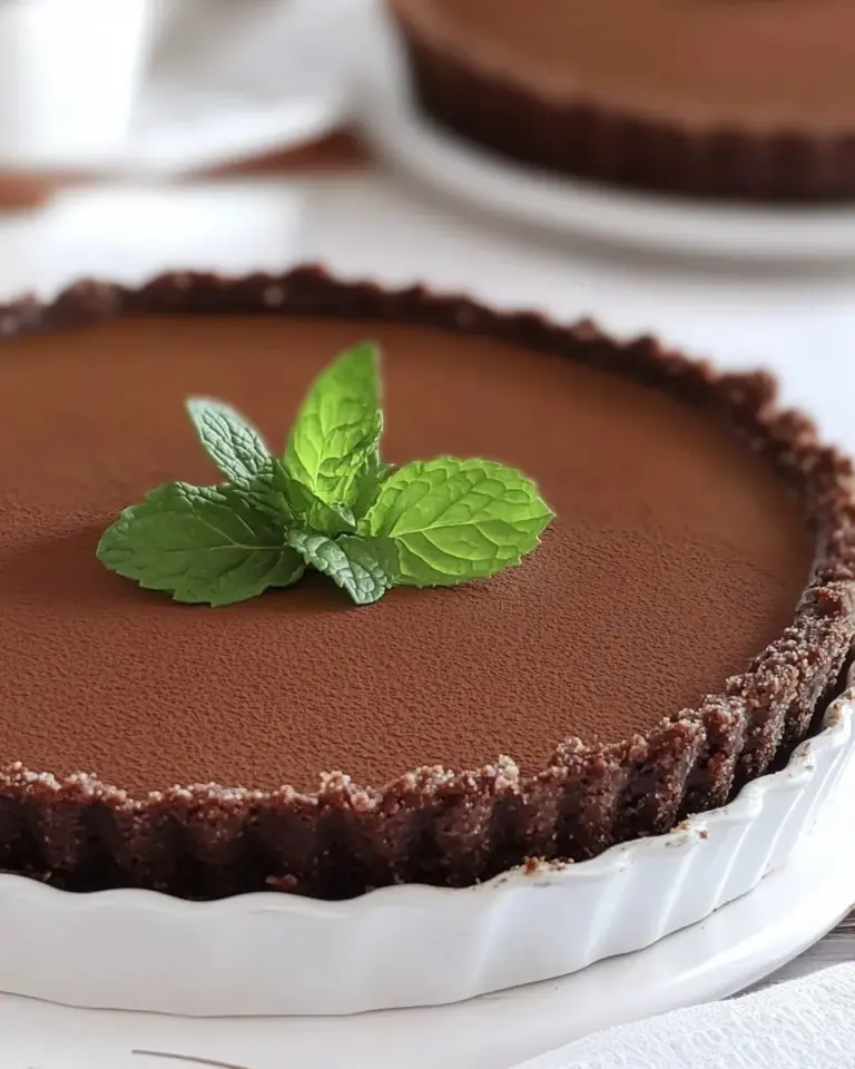 Homemade Mint Chocolate Tart photo