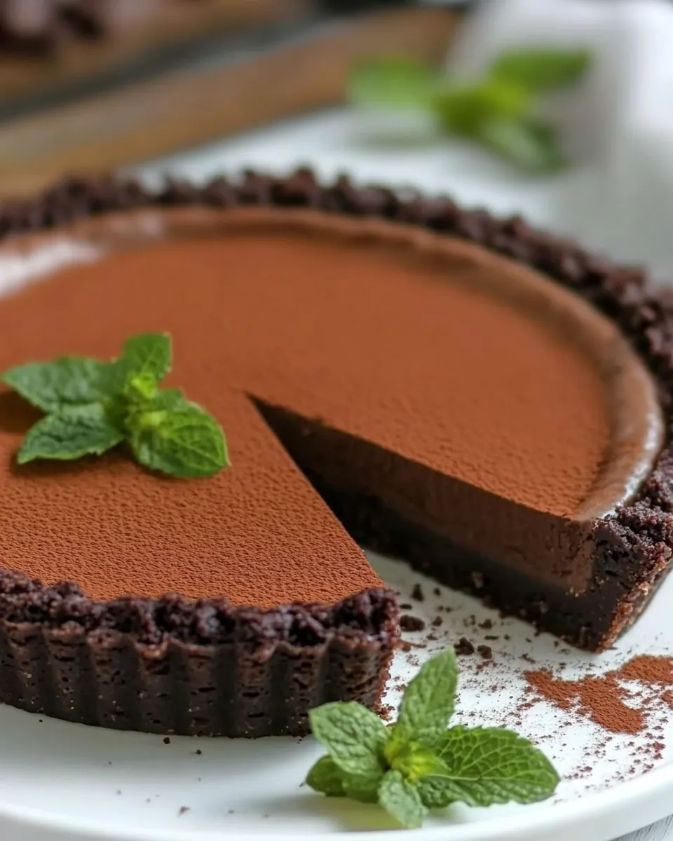 Delicious Mint Chocolate Tart shot