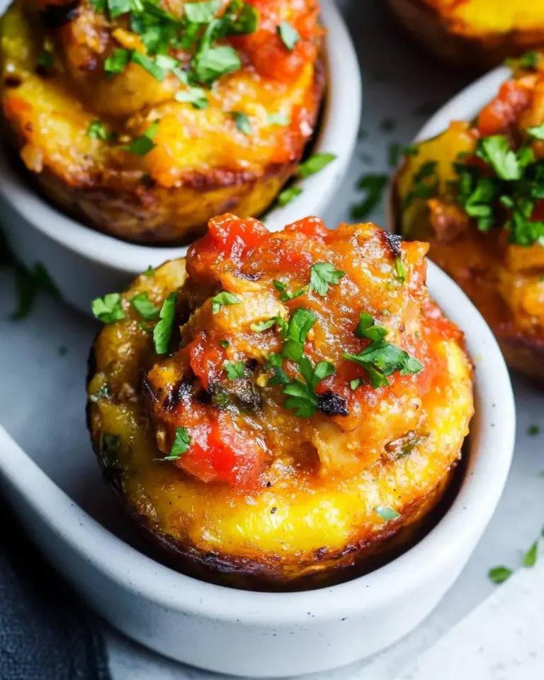 Homemade Mofonguitos Maduros (Ripe Plantain Cups w. Spicy Chicken) photo