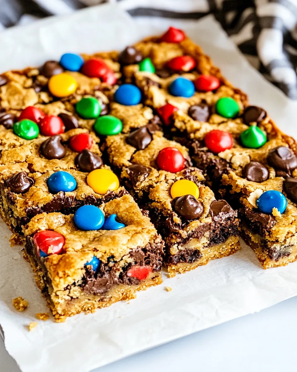 Homemade Monster Cookie Bars photo