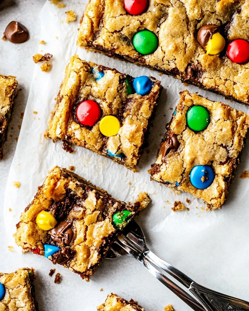 Delicious Monster Cookie Bars shot