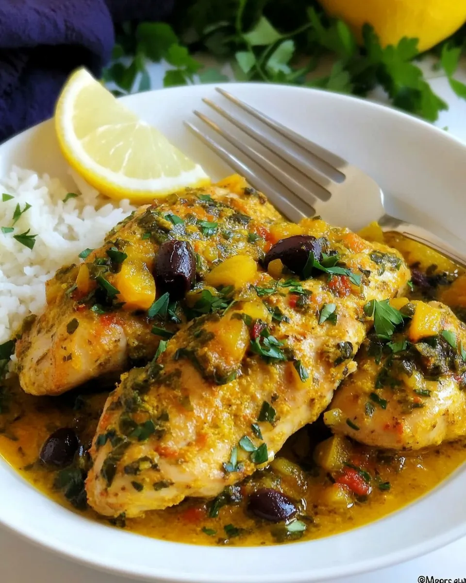 Delicious Moroccan Chicken (Djej Makalli) image